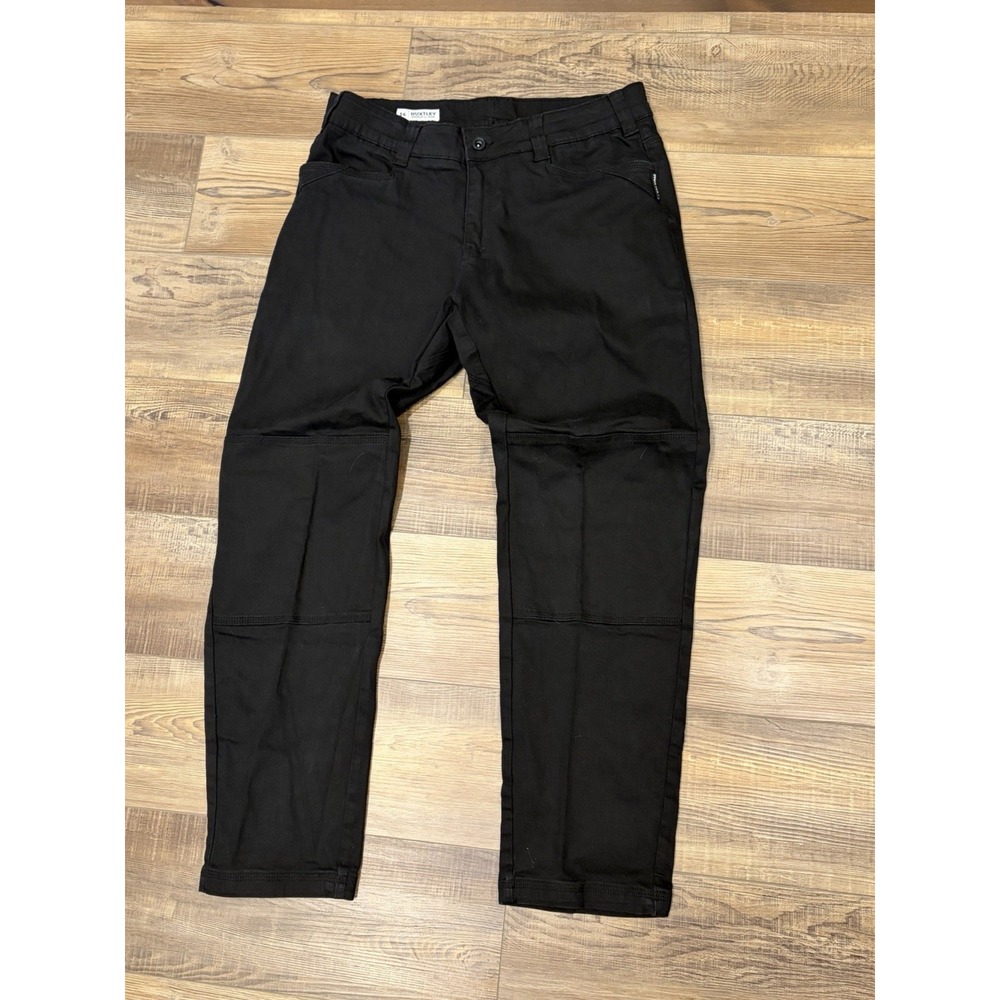 Huxtley Mens Utility Work Wear Black Pants Double Knee 36x31 Relaxed Fit Hunting